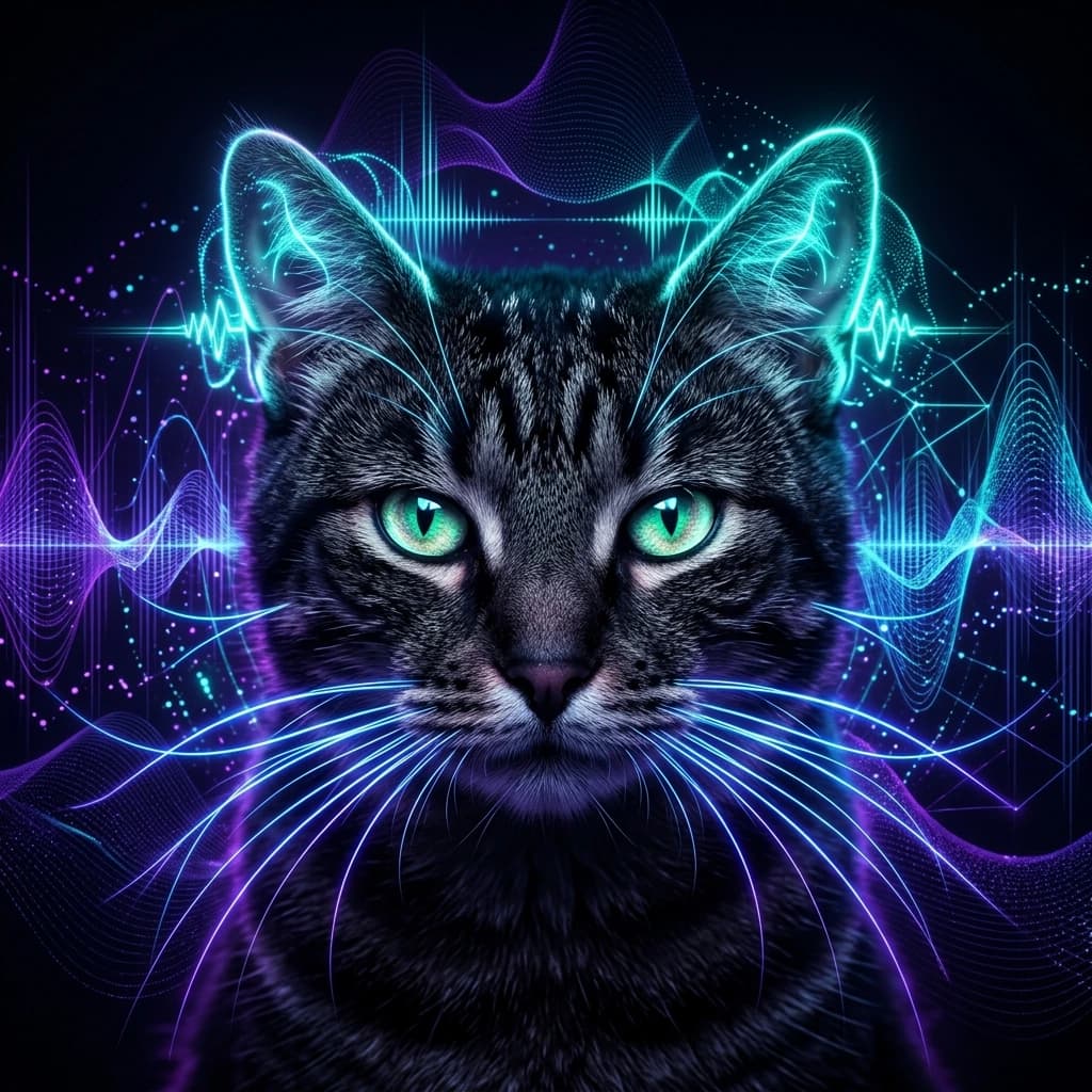 Cat ears turning towards sound