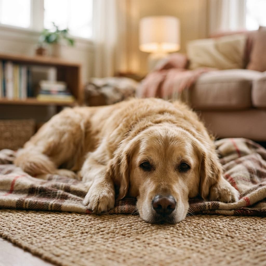 Dog lying down