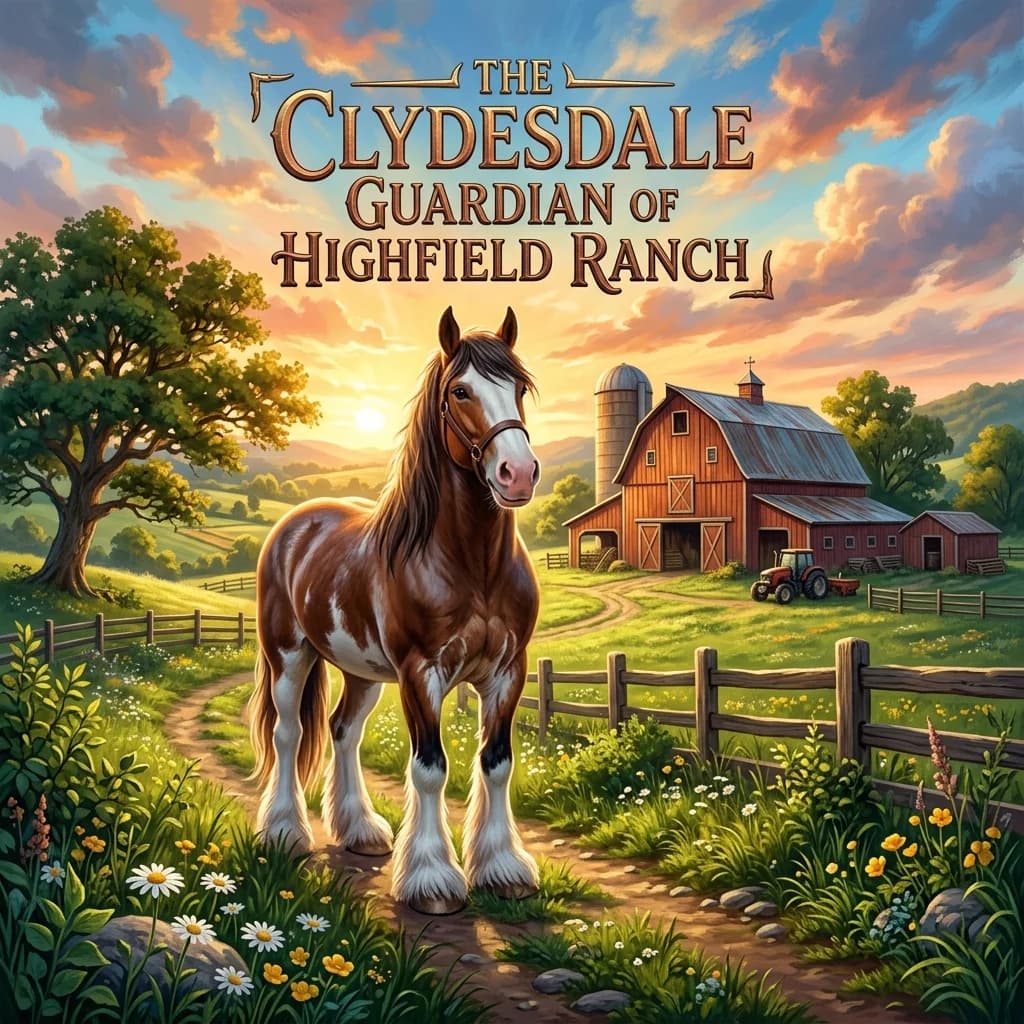 The Clydesdale Guardian of Highfield Ranch - Original Cozy Fantasy story cover
