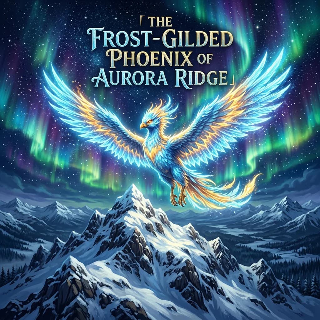 The Frost-Gilded Phoenix of Aurora Ridge - Original Epic Fantasy story cover