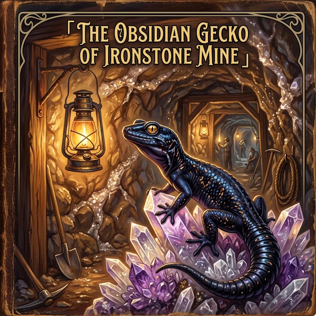 The Obsidian Gecko of Ironstone Mine - Original Mine Guardian story cover